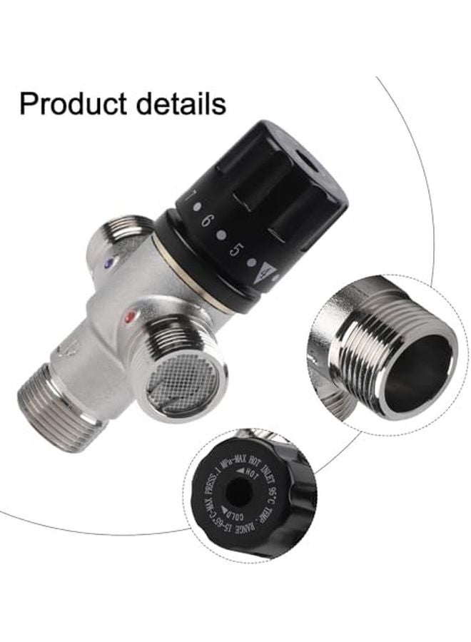 Copper Thermostatic Mixing Valve 3 4 Inch DN20 For Solar Heater Stable Temperature Control - Image 3