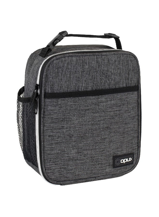 opux Premium Insulated Lunch Box, Soft School Lunch Bag for Kids Boys Girls, Leakproof Small Lunch Pail Men Women Work, Reusable Compact Cooler Tote Lunchbox for Office Adult, Charcoal - Image 1