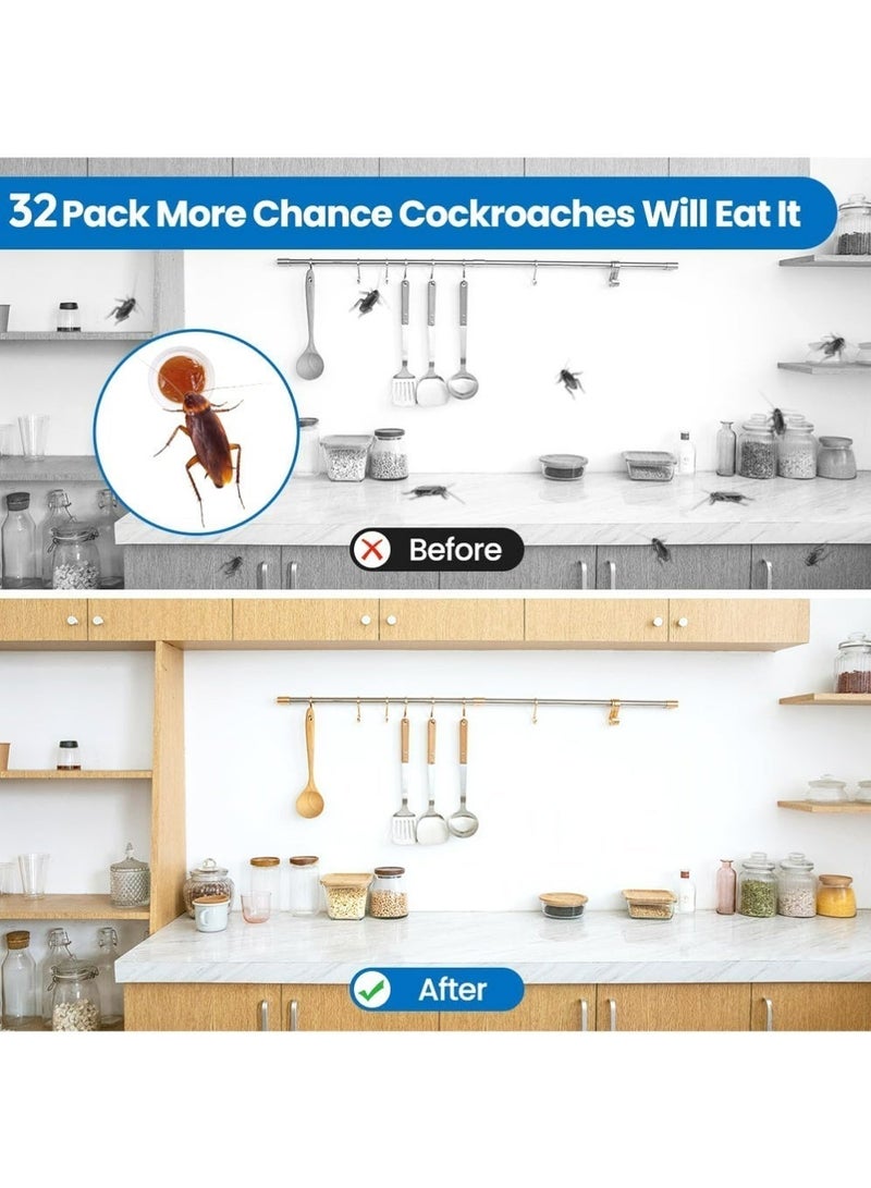 YOUGE 64PCS Home Kitchen Cockroach Killer Safe for Kids and Pets Roach killer, House Pest Control Cock Roach Medicine roach killer - Image 2