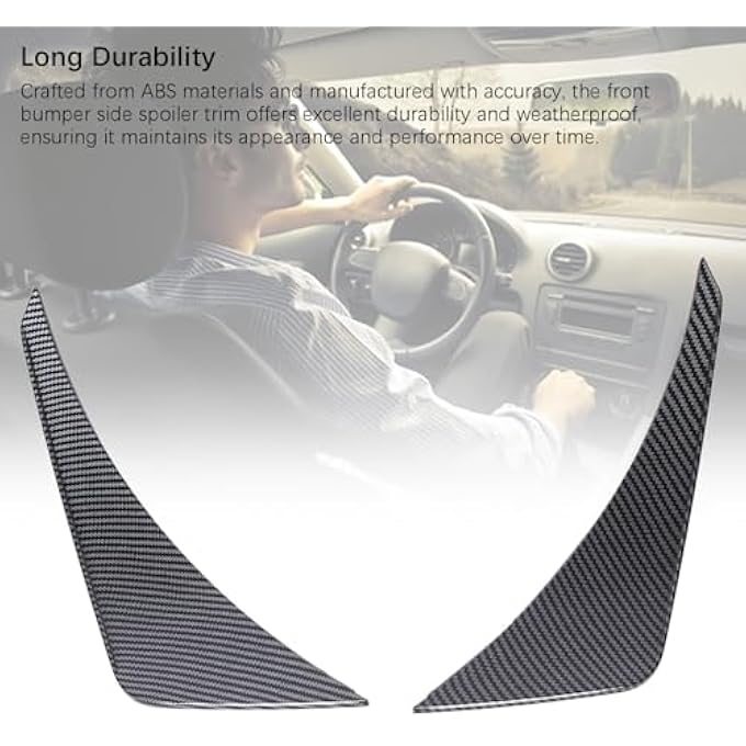 Depisuta Front Bumper Side Splitter for Miata ND 2016 Onwards Air Dam Chin Spoiler Underbody Front Lip Splitter Guard Protector Styling Trim, Front Bumper Side Splitter, 2PCS (Carbon - Image 4