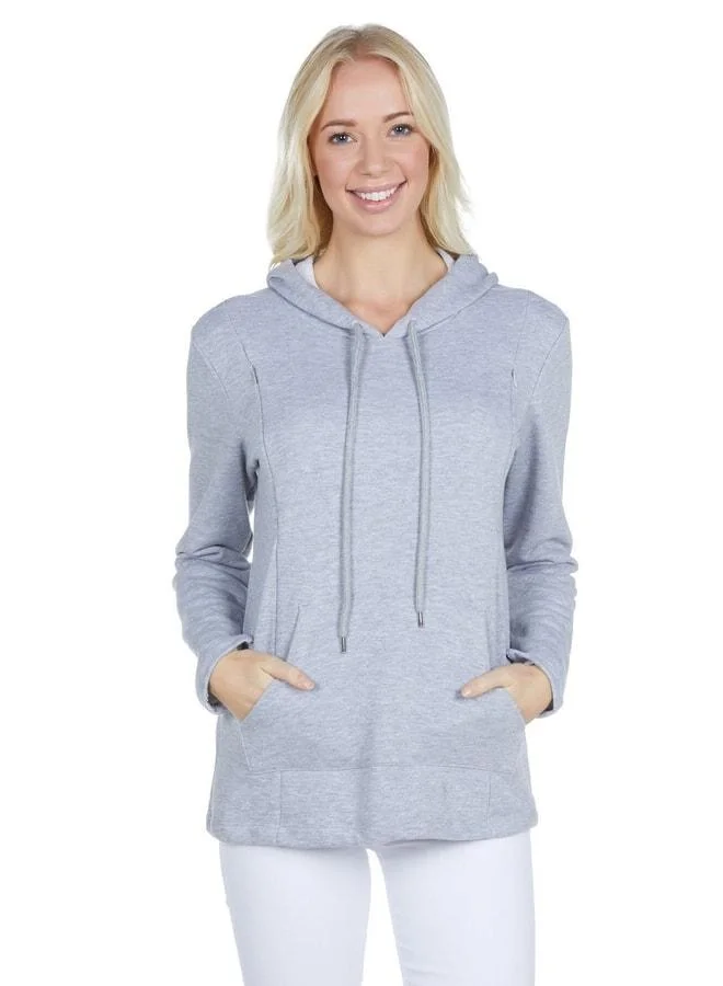 LuvmaBelly 4506 Cotton Side Zip Maternity Nursing Sweatshirt.