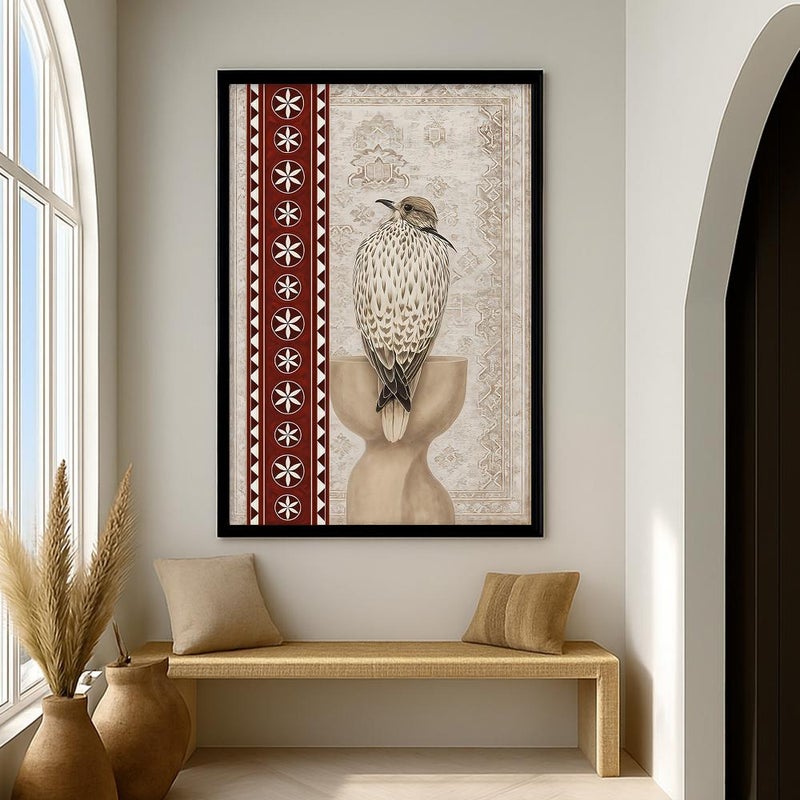 ماركتنا لوحة قماشية بتصميم الفن النجدي مع برواز مجوف مقاس (60×90) قطعة واحدة - Image 3