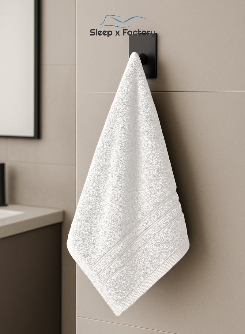 Sleep x Factory White Face Towel – 100% Cotton, Soft & Quick-Dry – 33x33 cm - Image 5
