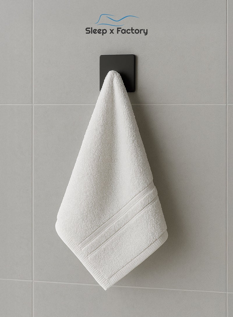 Sleep x Factory White Face Towel – 100% Cotton, Soft & Quick-Dry – 33x33 cm - Image 1