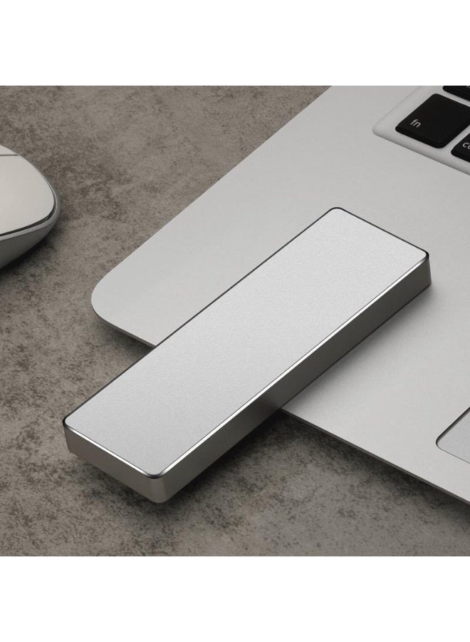 جديد 2TB محمول SSD الخارجي، الفضة-رمادي المعدن 1.8 بوصة نوع-C 3.1 محرك أقراص الألعاب عالية السرعة، التخزين العالمي للهواتف وأجهزة الكمبيوتر - Image 2