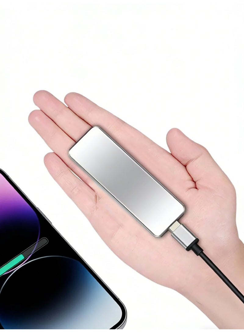 جديد 2TB محمول SSD الخارجي، الفضة-رمادي المعدن 1.8 بوصة نوع-C 3.1 محرك أقراص الألعاب عالية السرعة، التخزين العالمي للهواتف وأجهزة الكمبيوتر - Image 5