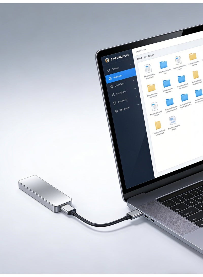 جديد 2TB محمول SSD الخارجي، الفضة-رمادي المعدن 1.8 بوصة نوع-C 3.1 محرك أقراص الألعاب عالية السرعة، التخزين العالمي للهواتف وأجهزة الكمبيوتر - Image 4