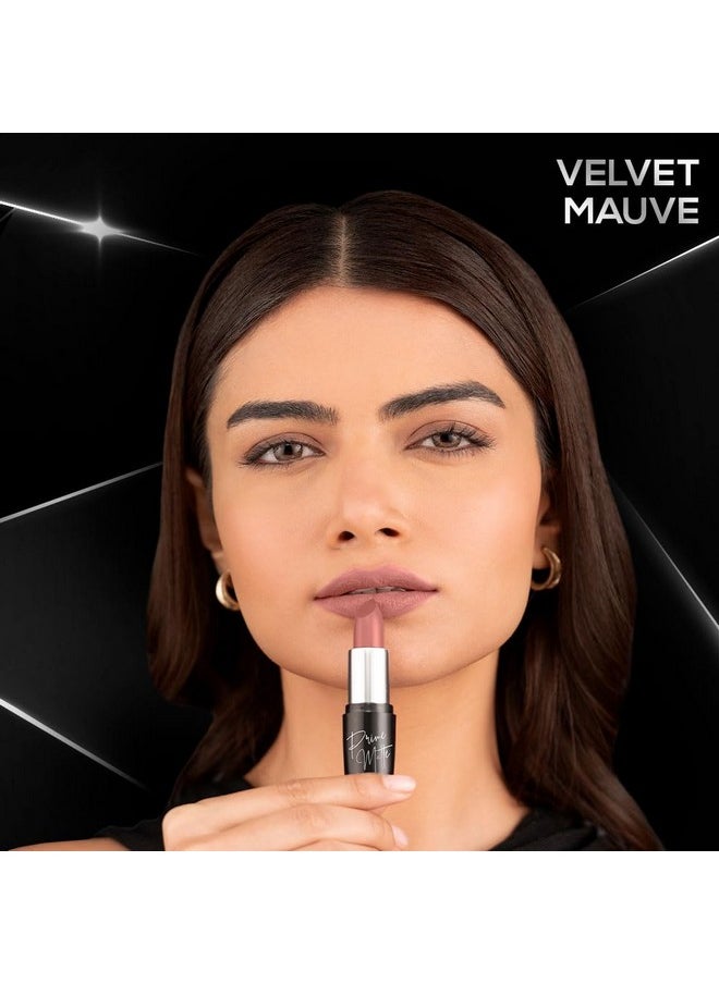 Renee - Prime Matte Lipstick - Velvet Mauve, Lightweight & Long-Lasting Formula, Creamy Matte Finish, One Swipe Application, Non-Drying, Vitamin E Infused, 4.5Gm - Image 1