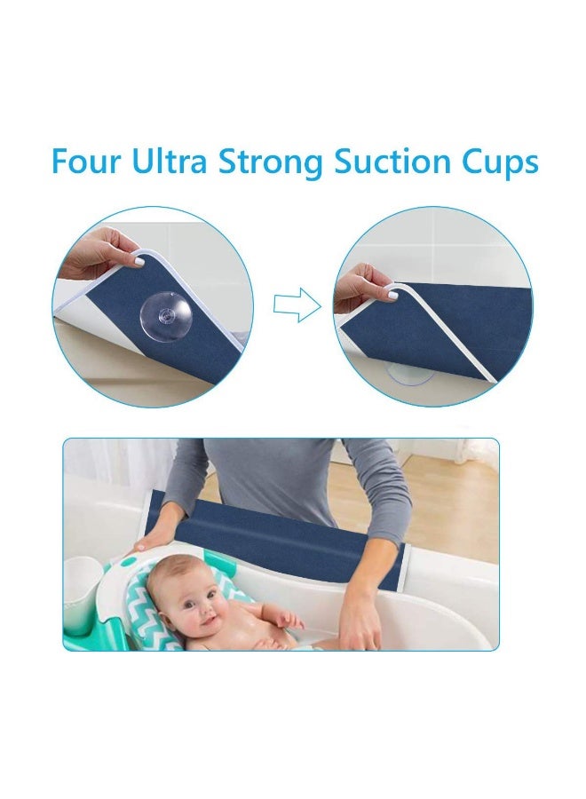 GameXcel Baby Bath Kneeler and Elbow Rest -1.5" Thick Kneeling Pad with Toy Organizer - Large Safty Kneeler Mat for Tub Bathing and Bathroom Time - Detachable and Foldable Child Bath Tub Mat - Royal Blue - Image 3