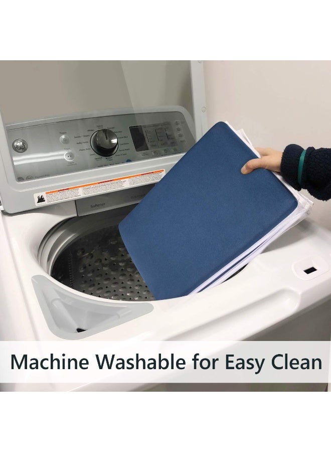 GameXcel Baby Bath Kneeler and Elbow Rest -1.5" Thick Kneeling Pad with Toy Organizer - Large Safty Kneeler Mat for Tub Bathing and Bathroom Time - Detachable and Foldable Child Bath Tub Mat - Royal Blue - Image 5