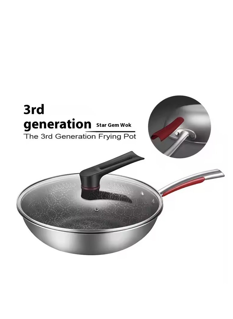 Generic - Non-Stick Deep-Frying Pan with Glass Lid 32Cm - Image 1