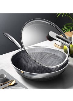 Non-Stick Deep-Frying Pan with Glass Lid 32Cm