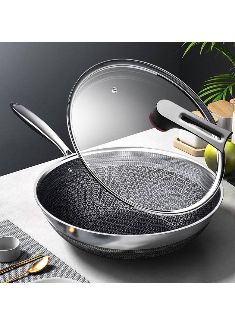Generic - Non-Stick Deep-Frying Pan with Glass Lid 32Cm - Image 1