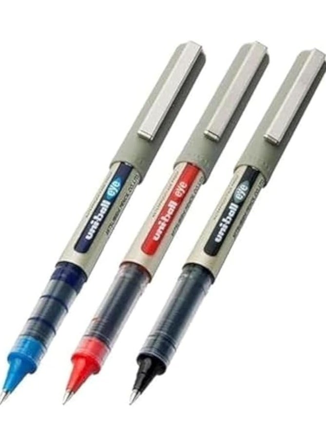 Uniball - Uni-Ball Eye Pen Set of 3 Pieces - [1 Black, 1 Blue, 1 Red] UB-157 - Image 1