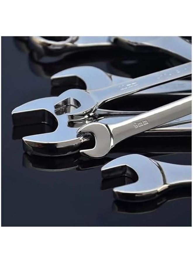 Chrome Vanadium Reversible Ratchet Wrench Spanner Set 14mm 6 8 10 12 13 14 17 18 19 21 22 24 30 - Image 4