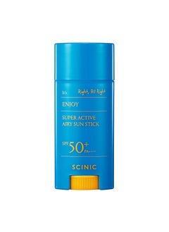 SCINIC SCINIC Enjoy Super Active Airy Sun Stick SPF50+ PA++++ 0.53oz (15g) | Strong UV Protection Anytime, Anywhere Air-light, Clear | Korean Skincare 