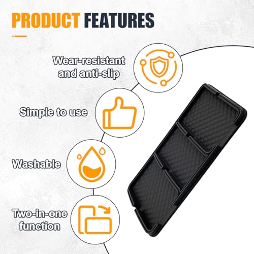 YoRise Car Dashboard Mat, Anti-Slip Strong Gripping Automotive Center Console Tray, Multifunctional Vehicle Interior Storage Holder Pad for Key, GPS, Sunglass, Smartphone(Ordinary) - Image 4