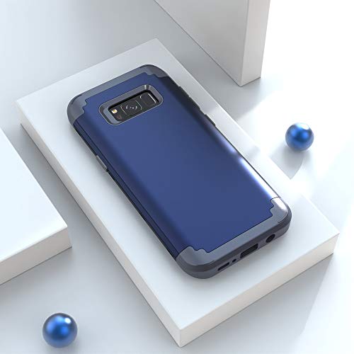 IDweel for Galaxy Note 8 Case, Note 8 Case Blue for Men, IDweel 3 in 1 Shockproof Slim Hybrid Heavy Duty Protection Hard PC Cover Soft Silicone Rugged Bumper Full Body Cover for Galaxy Note 8, Blue - Image 2