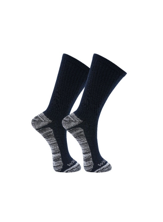 White Leaf Diabetic Care Socks – Soft Cotton, Antibacterial, Seamless Design for Sensitive Feet & Improved Circulation – OEKO-TEX & ECAS Certified Dark Blue - 1 Pack - Image 1