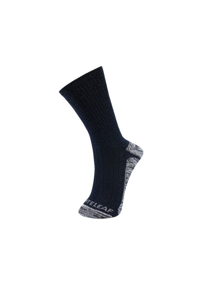 White Leaf Diabetic Care Socks – Soft Cotton, Antibacterial, Seamless Design for Sensitive Feet & Improved Circulation – OEKO-TEX & ECAS Certified Dark Blue - 1 Pack - Image 4