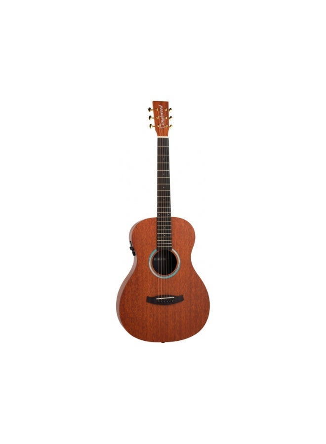 Tanglewood TE8EBL Elemental Series Electro-Acoustic Guitar Solid Mahogany Parlour Body – Natural Satin - Image 1