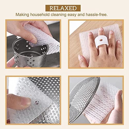 Styxon Silicone Fruit and Vegetable Cleaning Brush with Handle Flexible Kitchen Cleaning Tools | White | Pack-2 - Image 4