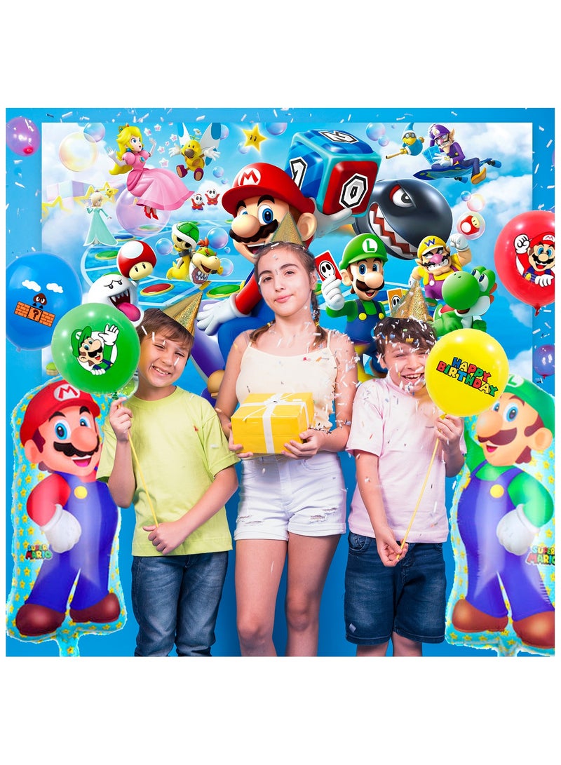 ماريو لوازم حفلات أعياد ميلاد سوبر ماريو سوبر ماريو تقدم لـ 10 ضيوف، طقم أدوات مائدة ماريو بروس لتزيين الحفلات - Image 4