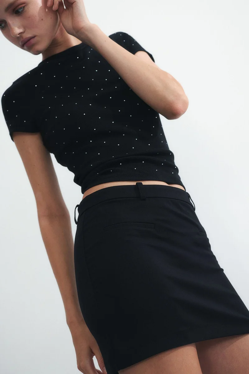 اتش اند ام Tailored Mini Skirt