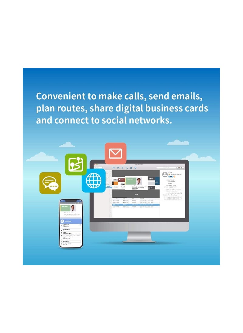 PenPower - PenPower WorldCard Cloud Business Card Scanner for Window/Mac/Smartphone, Save and Manage Your Contacts by Cloud - Image 1