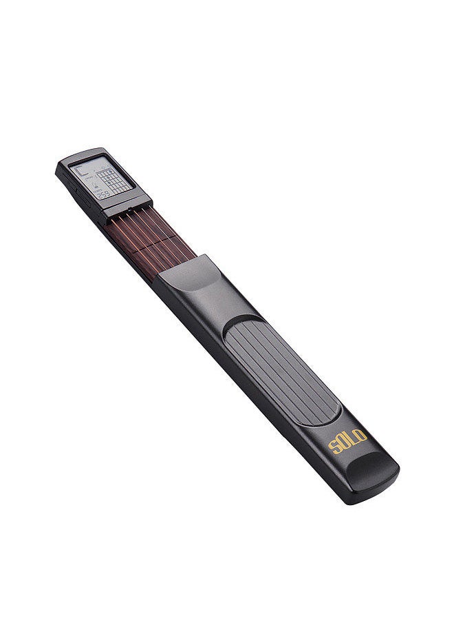 Solo - 6-String Pocket Guitar Chord Trainer Folk Guitar Practice Tool Gadget 6 Frets with Rotatable Chords Chart Screen for Beginners fingering Practice - Image 1