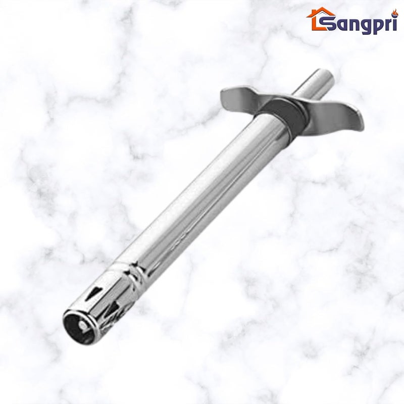 Sangpri Small Barbeque Grill Set Combo 1 Foldable Chhota Tandoor Stand with 2 Skewers 1 Gas Grill Jali 1 Stainless Steel Lighter for Gas Stove 1 Silicone Spatula Brush and 1 Oil Brush - Image 4