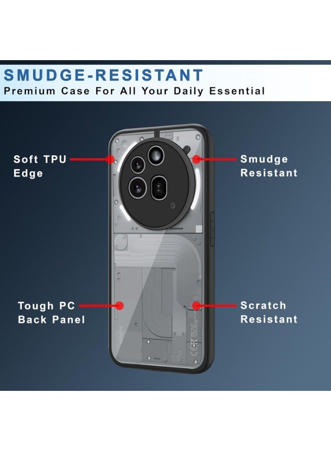Crystal Clear Non Yellowing Grade Protection Shockproof Protective Cover with Camera Protection for Nothing Phone 3A Pro (Black) - Image 2
