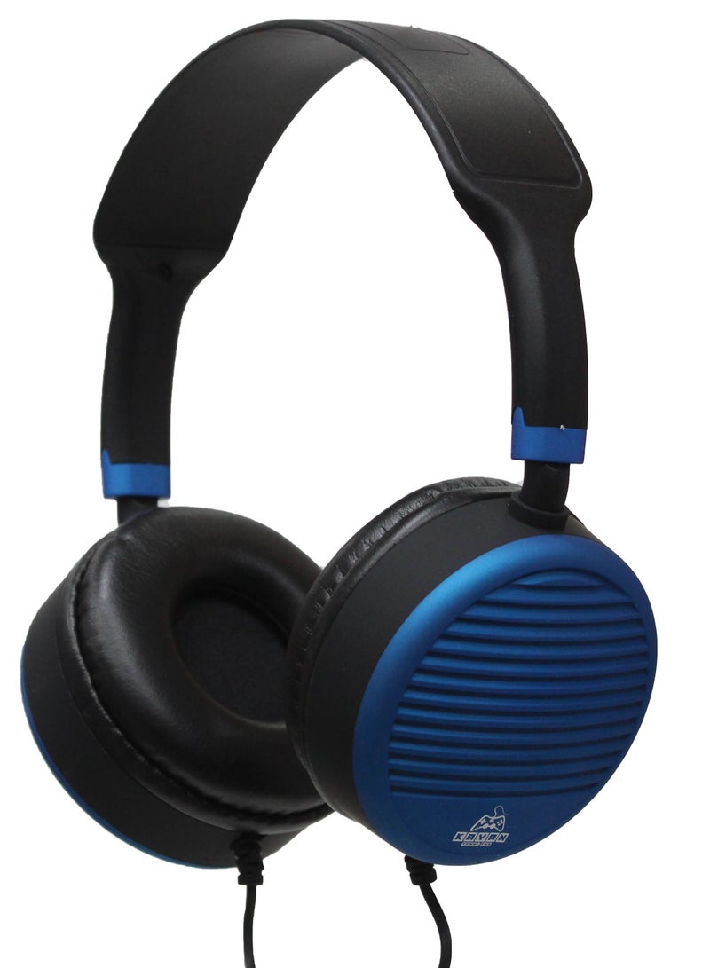 KAYAN KN-826 Stereo HiFi Headphones with HD Microphone, Wired Over-Ear Headset with 3.5mm Jack, Hi-Res Audio, Ergonomic Design – Black / Blue - Image 3