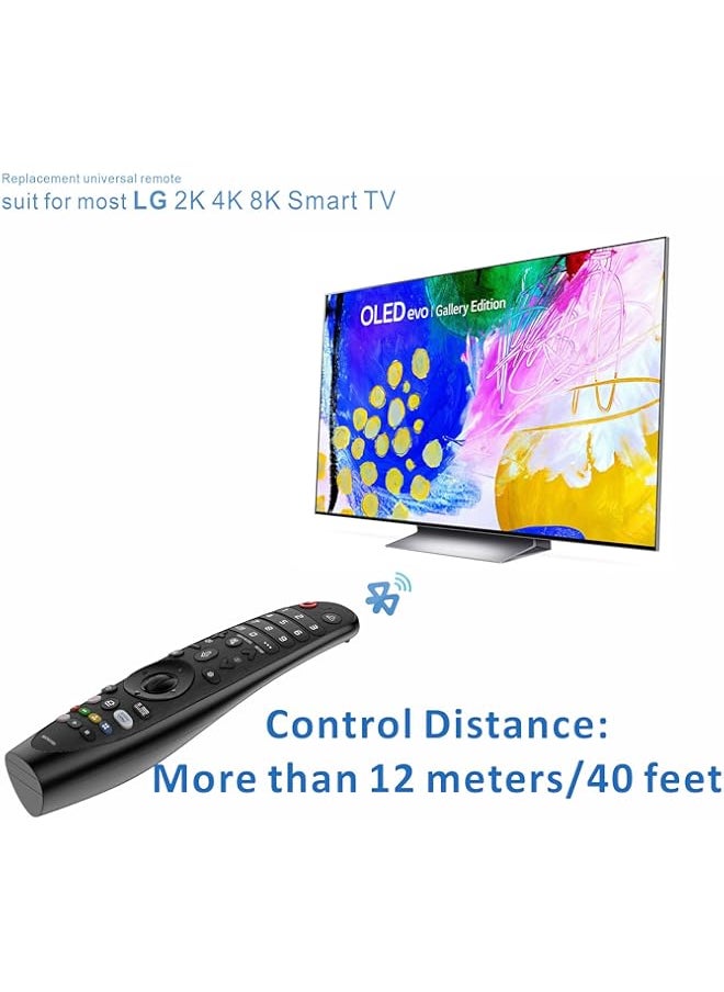 B BraiNice Replacement LG remote control. Support LG web OS with pointer, voice and mouse, Netflix and Prime Video Hot Keys. Compatibile with MR21GA MR20GA MR19BA MR18BA MR650 AKB75855501/2/3
