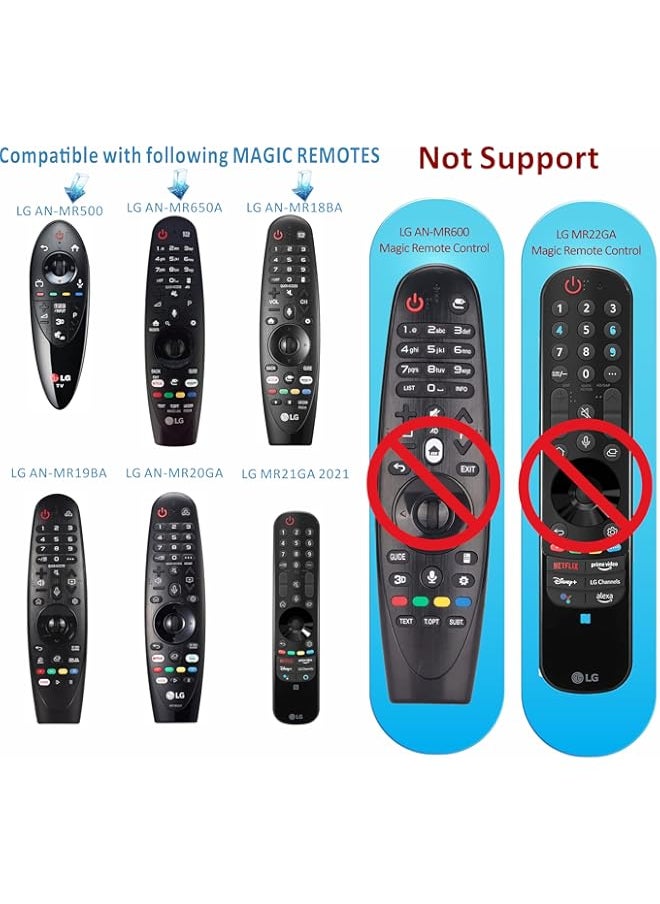 B BraiNice Replacement LG remote control. Support LG web OS with pointer, voice and mouse, Netflix and Prime Video Hot Keys. Compatibile with MR21GA MR20GA MR19BA MR18BA MR650 AKB75855501/2/3