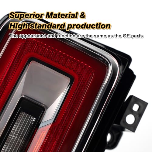 STRAUTOS LED Tail Lights Compatible with 2021-2025 Ford Bronco OE Factory Style Red Turn Signal Assemblies 1 Pair Replace M2DZ13404B M2DZ13405B - Image 5
