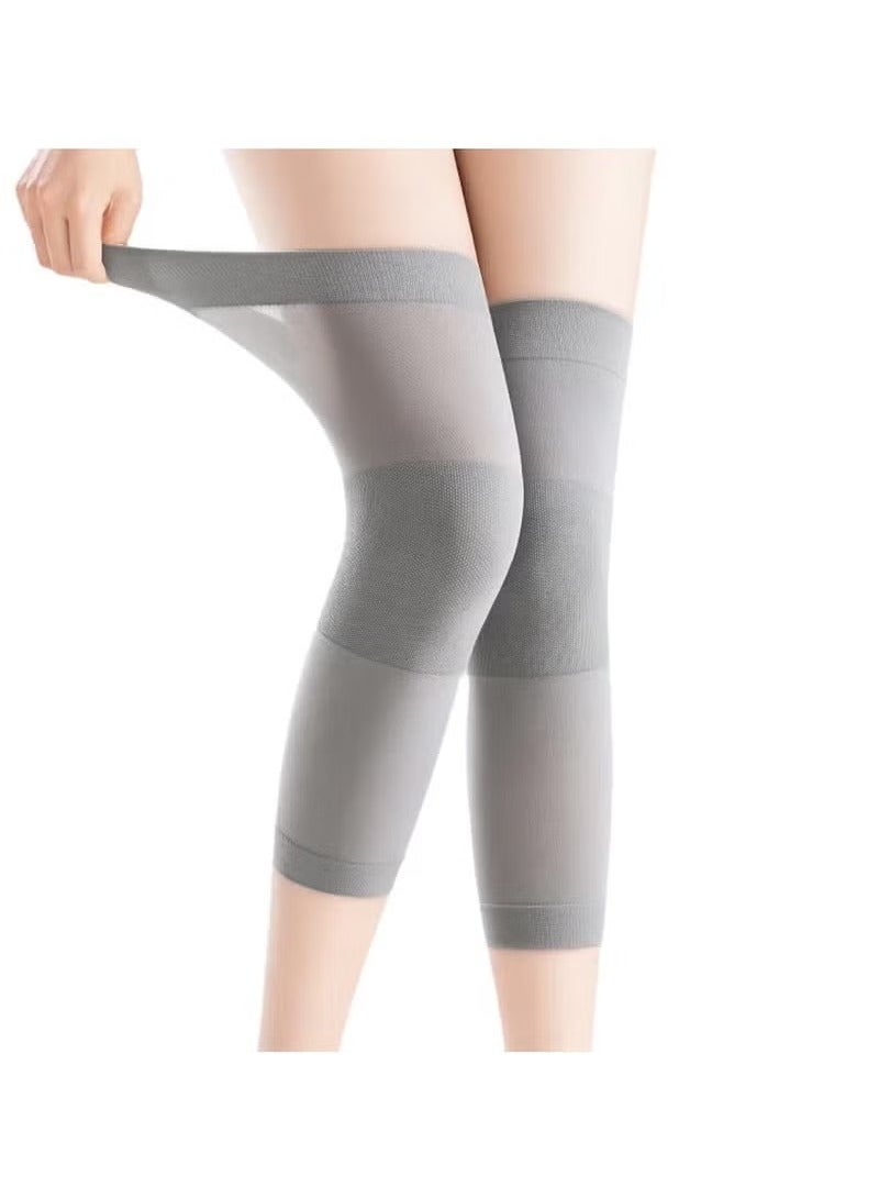 Generic Bamboo Compression Knee Sleeves, Knee Brace, Knee Support,Bamboo Knee Cap, Knee Pad for Gym, Running, Basketball,Sports, Joint Pain Relief, Injury Recovery (Grey) - Image 2