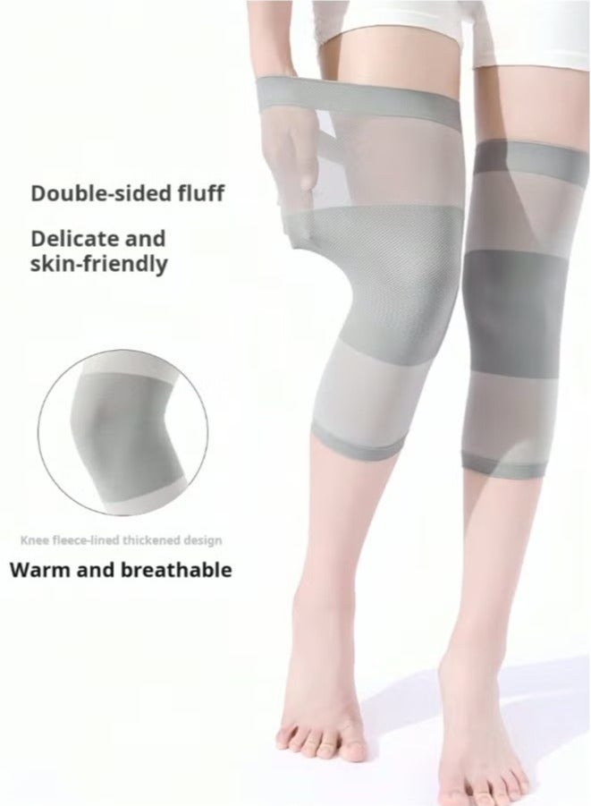 Generic Bamboo Compression Knee Sleeves, Knee Brace, Knee Support,Bamboo Knee Cap, Knee Pad for Gym, Running, Basketball,Sports, Joint Pain Relief, Injury Recovery (Grey) - Image 4