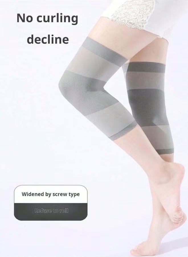 Generic Bamboo Compression Knee Sleeves, Knee Brace, Knee Support,Bamboo Knee Cap, Knee Pad for Gym, Running, Basketball,Sports, Joint Pain Relief, Injury Recovery (Grey) - Image 5
