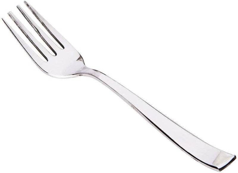 Parage KSA standard compatible design 12 Pieces Stainless Steel Dinner Forks Set for Home & Kitchen, 15.5 cm Long, Fruit Fork for Dining Table, Dining Tableware Cutlery Set, Silver Elegant practical multi-option build - Image 1