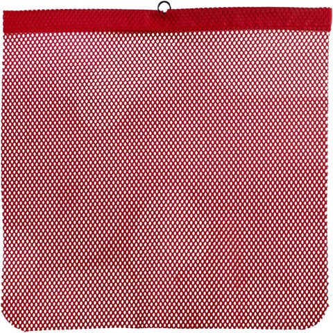 RoadPro 1818L Red 18 x 18 Log Haulers Flag Safety Log Truck Flag with Wire Loop 18 x 18 inch  Mesh Warning Flag with Bungees Red