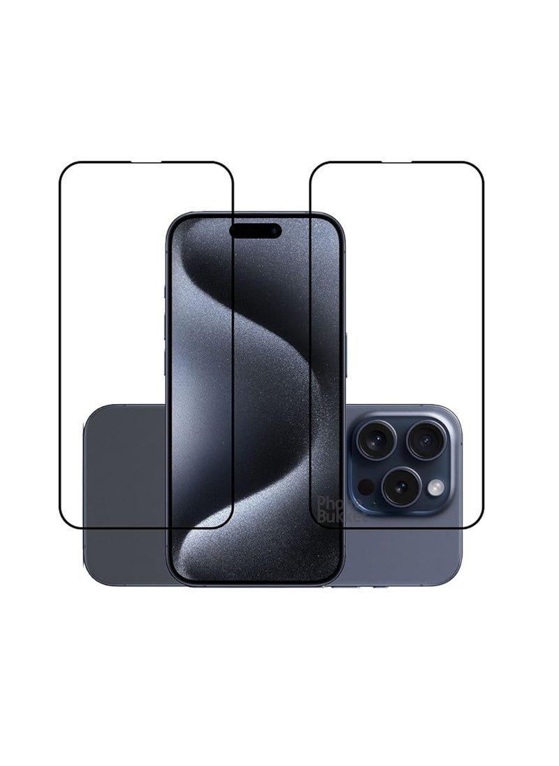 vesus iPhone 15 Screen Protector (3-Pack) â€“ Clear Tempered Glass for iPhone 15 6.1-Inch, Full-Coverage Screen Guard, Anti-Scratch, High-Definition, Case Friendly, Bubble-Free, Ultra-Thin, Easy Install, Touch Sensitive, Shatterproof Display Protection - Image 2