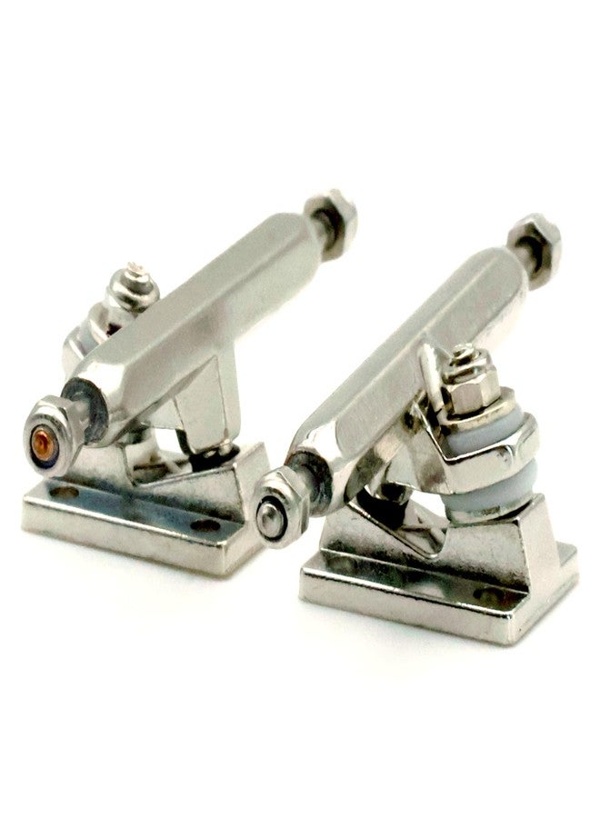RACOFSB A2 Pro Fingerboard Trucks 36mm 34mm 32mm for Professional Finger Skateboard (32mm Chrome) - Image 2