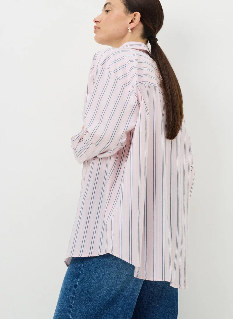 ماتلان Pink Poplin Stripe Shirt