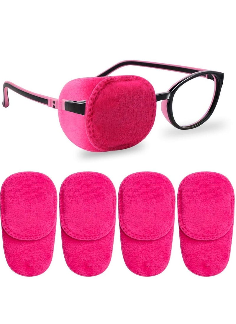 SYOSI - 4 Pack Eye Patches for Kids Girls Boys Right & Left Eye Patch for Glasses, Lazy Eye Patch for Children Treating Lazy Eye Amblyopia Strabismus and After Surgery 10 x 5cm Full Coverage Pink - Image 1