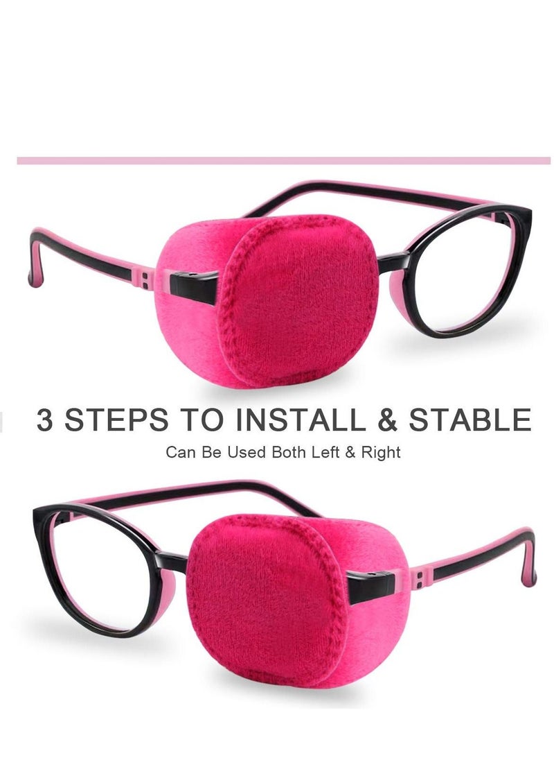 SYOSI - 4 Pack Eye Patches for Kids Girls Boys Right & Left Eye Patch for Glasses, Lazy Eye Patch for Children Treating Lazy Eye Amblyopia Strabismus and After Surgery 10 x 5cm Full Coverage Pink - Image 1