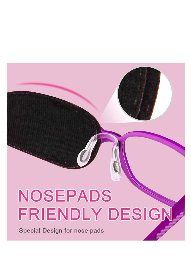 SYOSI - 4 Pack Eye Patches for Kids Girls Boys Right & Left Eye Patch for Glasses, Lazy Eye Patch for Children Treating Lazy Eye Amblyopia Strabismus and After Surgery 10 x 5cm Full Coverage Pink - Image 1