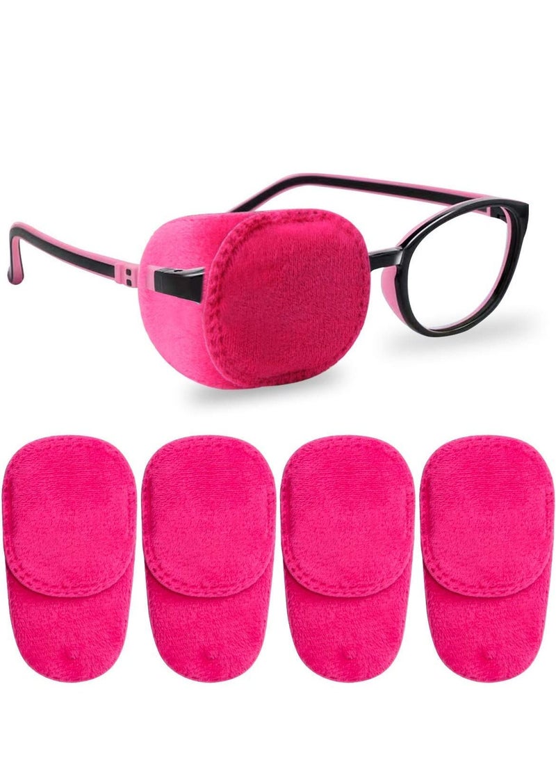 SYOSI - 4 Pack Eye Patches for Kids Girls Boys Right & Left Eye Patch for Glasses, Lazy Eye Patch for Children Treating Lazy Eye Amblyopia Strabismus and After Surgery 10 x 5cm Full Coverage Pink - Image 1