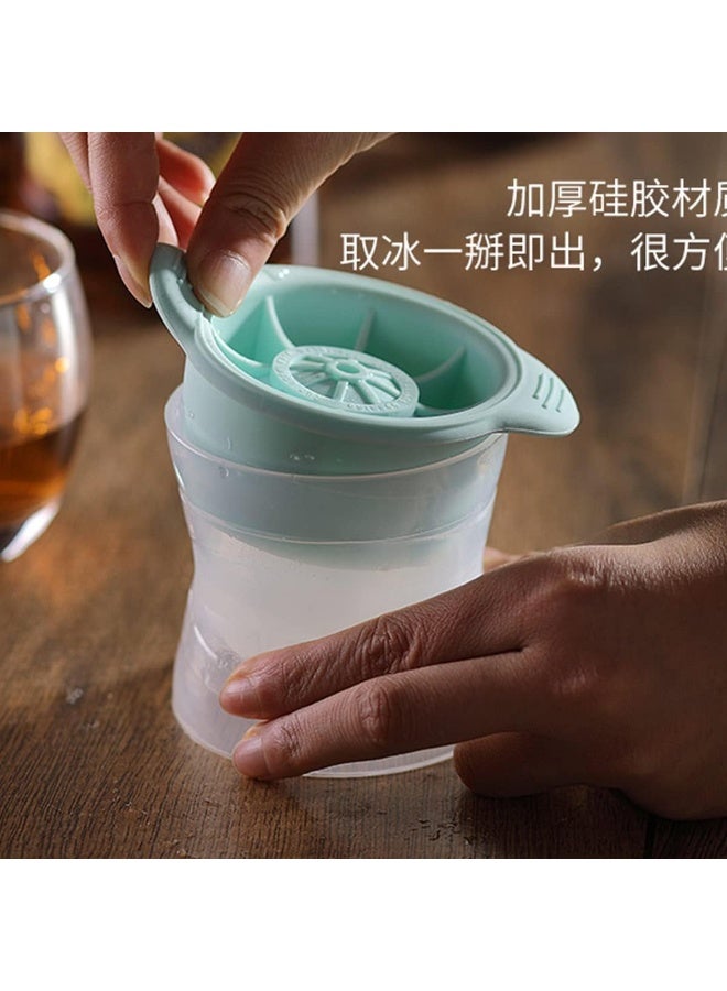 IBAMA Set of 2 Sphere Ice Cube Molds, Leak Free Silicone Ice Molds, Slow Melting DIY Ice Ball for Cocktail Whiskey Drink Spirits, Cocktail Novelty Drink Molds Blue - Image 3