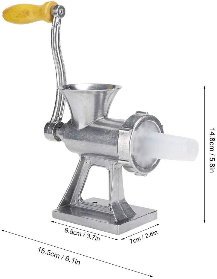 comfrt Manual Meat Grinder, Stainless Steel Hand Crank Meat Processor Grinding Machine Ground Beef Chopper with Sausage Stuffer for Home Kitchen - Image 5